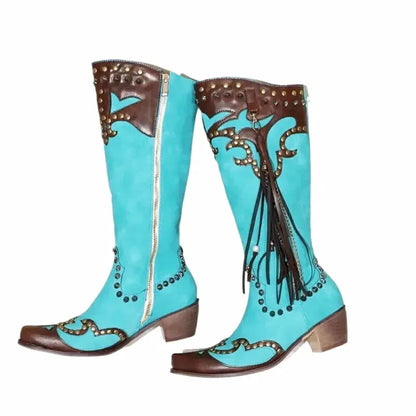 ADELE Cowgirl Boots - Yehaw | Turquoise - Yehaw 