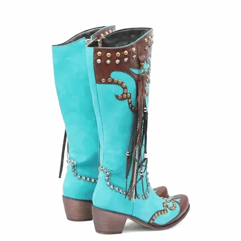 ADELE Cowgirl Boots - Yehaw | Turquoise - Yehaw 