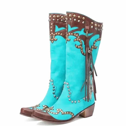 ADELE Cowgirl Boots - Yehaw | Turquoise - Yehaw 