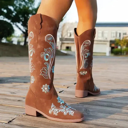 ADRIANA Cowgirl Boots - Yehaw | Brown - Yehaw