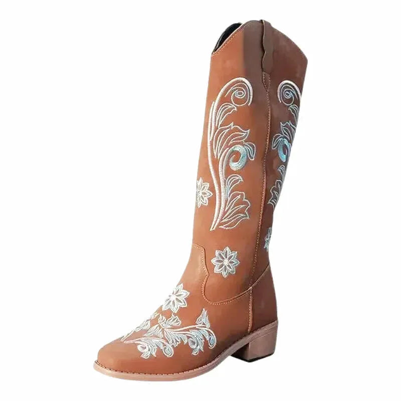 ADRIANA Cowgirl Boots - Yehaw | Brown - Yehaw
