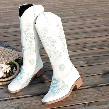 ADRIANA Cowgirl Boots - Yehaw | White - Yehaw