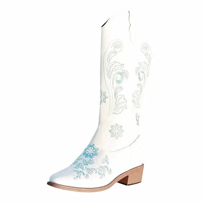 ADRIANA Cowgirl Boots - Yehaw | White - Yehaw