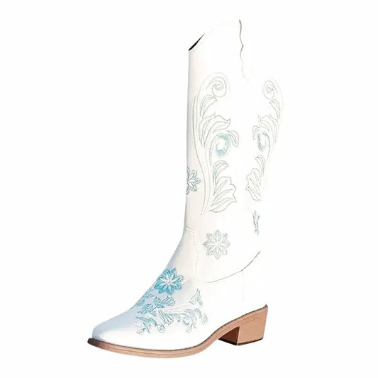 ADRIANA Cowgirl Boots - Yehaw | White - Yehaw