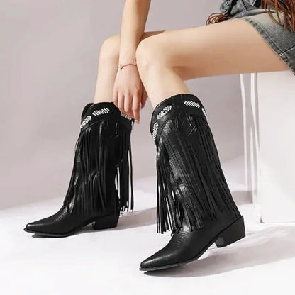 ALEJANDRA Cowgirl Boots - Yehaw | Black - Yehaw