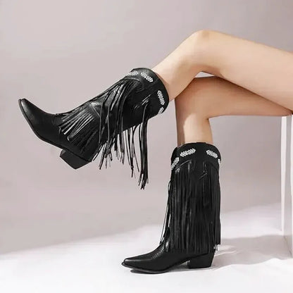 ALEJANDRA Cowgirl Boots - Yehaw | Black - Yehaw