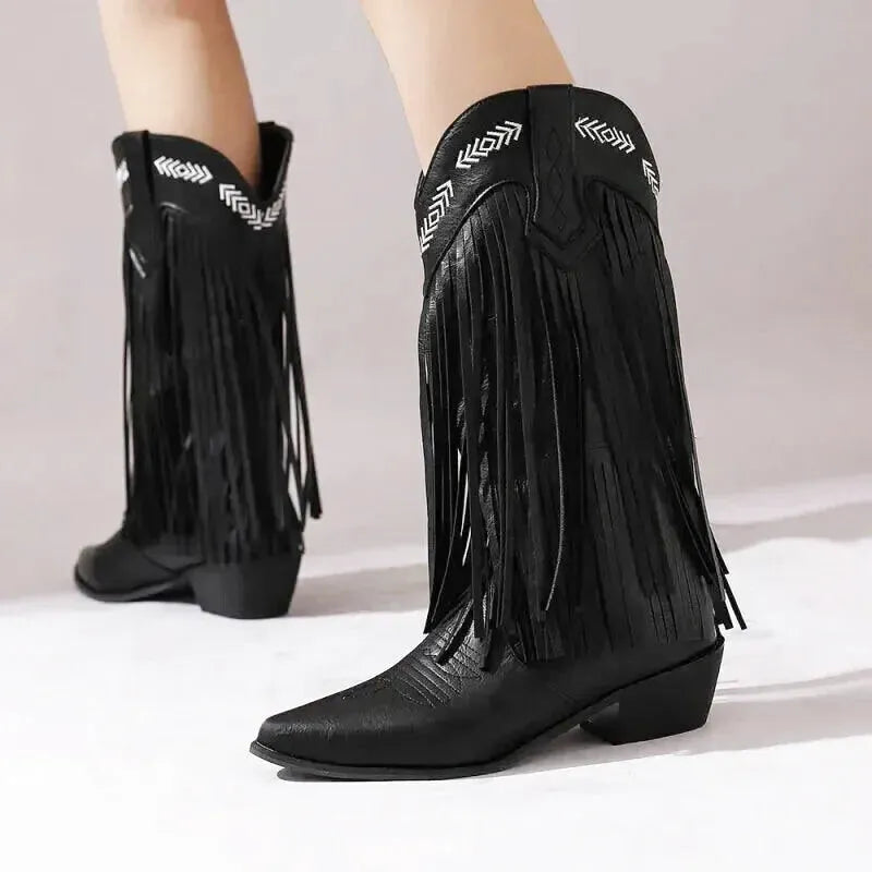 ALEJANDRA Cowgirl Boots - Yehaw | Black - Yehaw