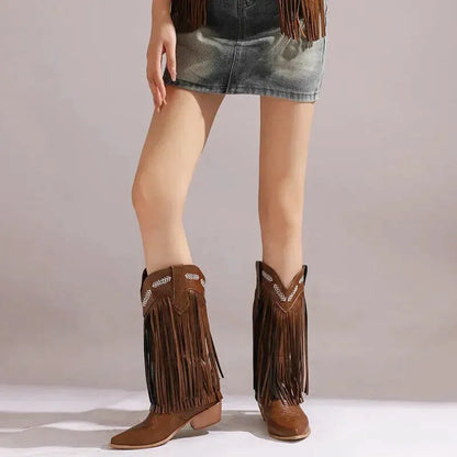 ALEJANDRA Cowgirl Boots - Yehaw | Brown - Yehaw