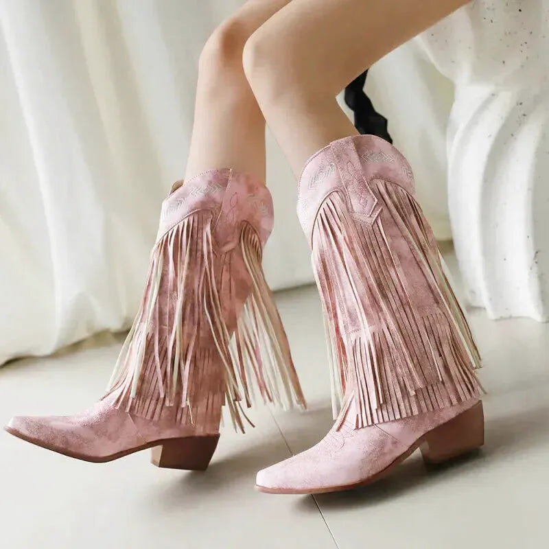 ALEJANDRA Cowgirl Boots - Yehaw | Pink - Yehaw