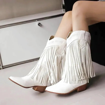 ALEJANDRA Cowgirl Boots - Yehaw | White - Yehaw
