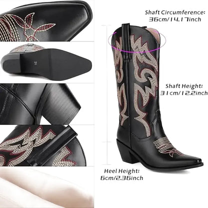ALICE Cowgirl Boots - Pointed toe | Elegance & Stability - Yehaw