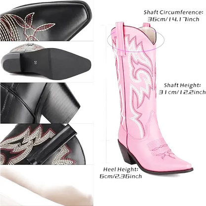 ALICE Cowgirl Boots - Pointed toe | Elegance & Stability - Yehaw