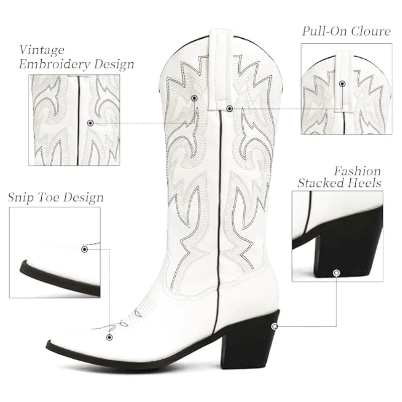 ALICE Cowgirl Boots - Pointed toe | Elegance & Stability - Yehaw