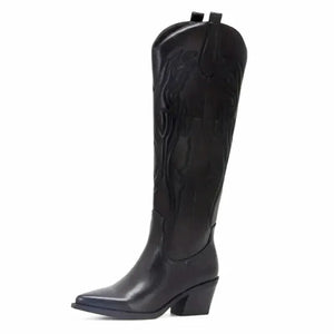 ALICIA Cowgirl Boots - Yehaw | Black - Yehaw
