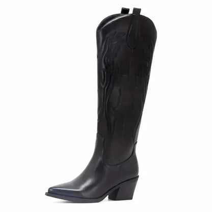 ALICIA Cowgirl Boots - Yehaw | Black - Yehaw