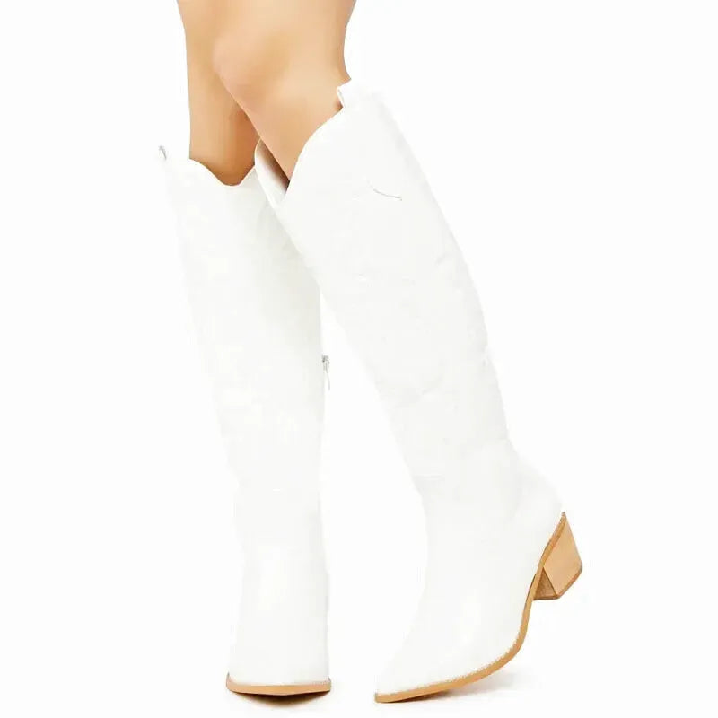ALICIA Cowgirl Boots - Yehaw | White - Yehaw