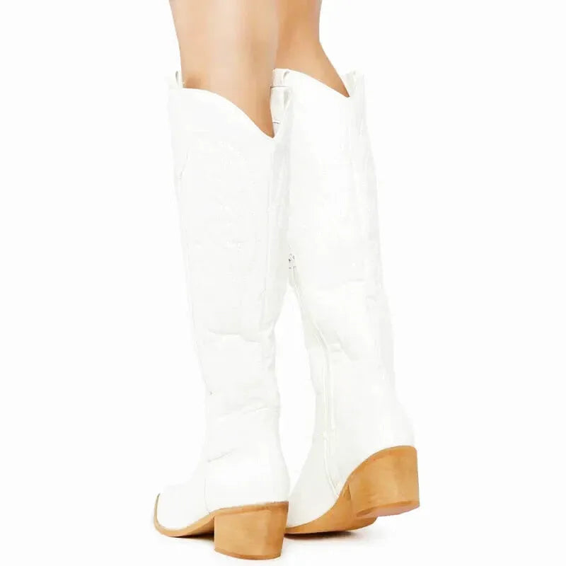 ALICIA Cowgirl Boots - Yehaw | White - Yehaw