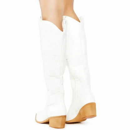 ALICIA Cowgirl Boots - Yehaw | White - Yehaw