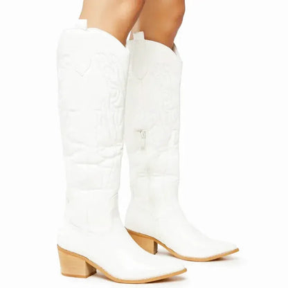 ALICIA Cowgirl Boots - Yehaw | White - Yehaw