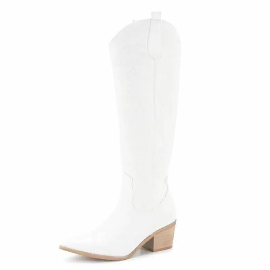 ALICIA Cowgirl Boots - Yehaw | White - Yehaw