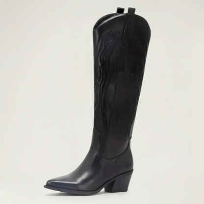 ALICIA Cowgirl Boots - Yehaw | Black - Yehaw