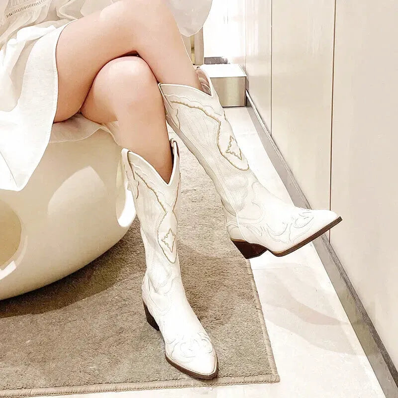 ANAIS Cowgirl Boots - Yehaw | Beige - Yehaw