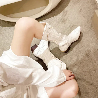 ANAIS Cowgirl Boots - Yehaw | Beige - Yehaw