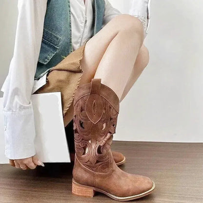 ANGELICA Cowgirl Boots - Yehaw | Brown - Yehaw