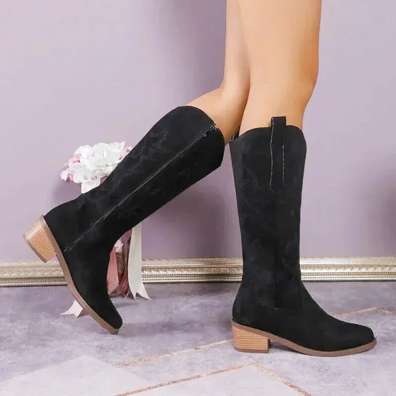 ANTONIA Cowgirl Boots - Yehaw | Black - Yehaw