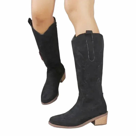 ANTONIA Cowgirl Boots - Yehaw | Black - Yehaw 