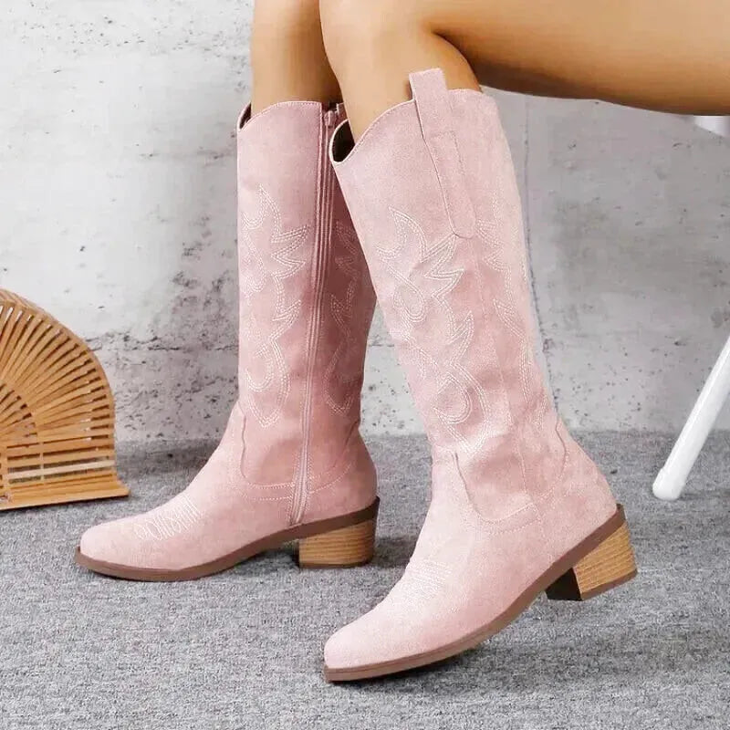 ANTONIA Cowgirl Boots - Yehaw | Pink - Yehaw