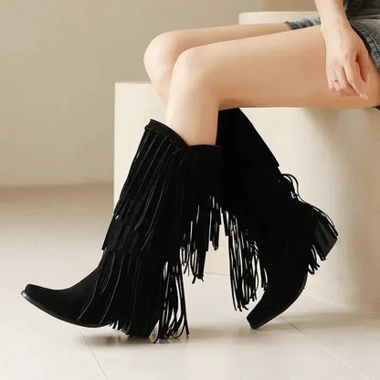 ARACELI Cowgirl Boots - Yehaw | Black - Yehaw