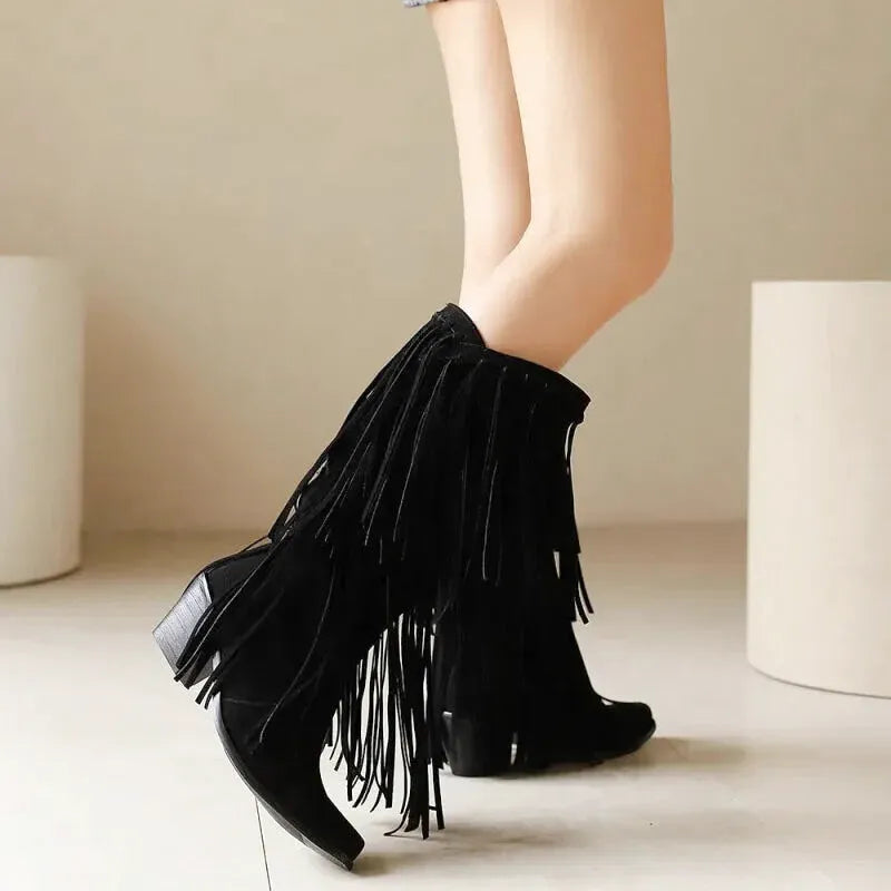 ARACELI Cowgirl Boots - Yehaw | Black - Yehaw