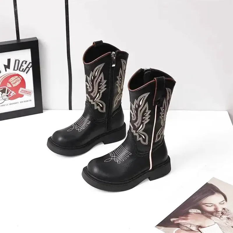 AUSTIN Kids Cowboy Boots - Soft PU leather | Stable & Easy to slip on - Yehaw