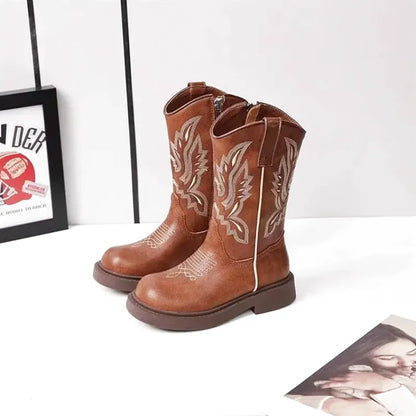 AUSTIN Kids Cowboy Boots - Soft PU leather | Stable & Easy to slip on - Yehaw