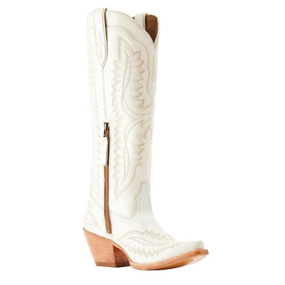 Autumn and Winter Pointed Thick High Heels, Knee Length Embroidered Western Cowboy Boots, Sizes 35-46 Women's Mid Length Boots - Yehaw 