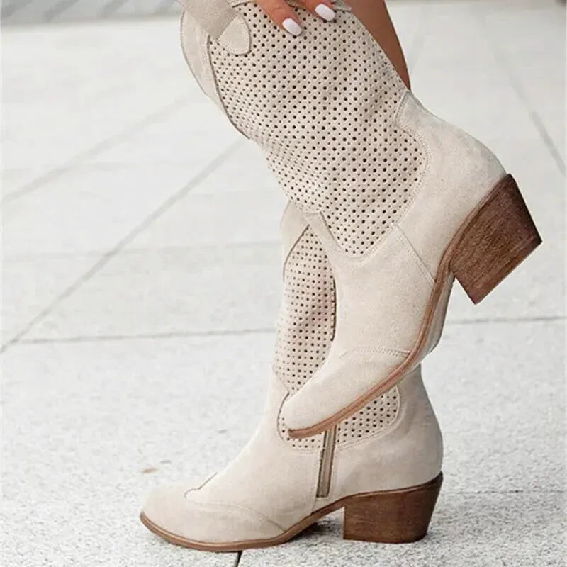 BARB Cowgirl Boots - Yehaw | Beige - Yehaw