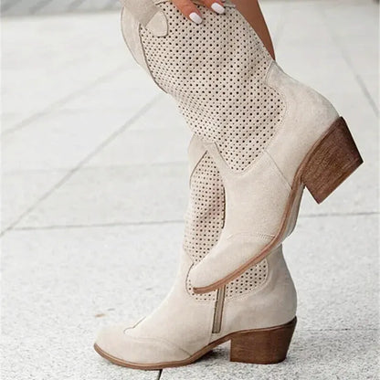 BARB Cowgirl Boots - Yehaw | Beige - Yehaw