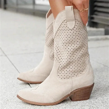 BARB Cowgirl Boots - Yehaw | Beige - Yehaw