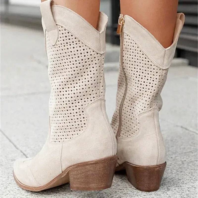 BARB Cowgirl Boots - Yehaw | Beige - Yehaw