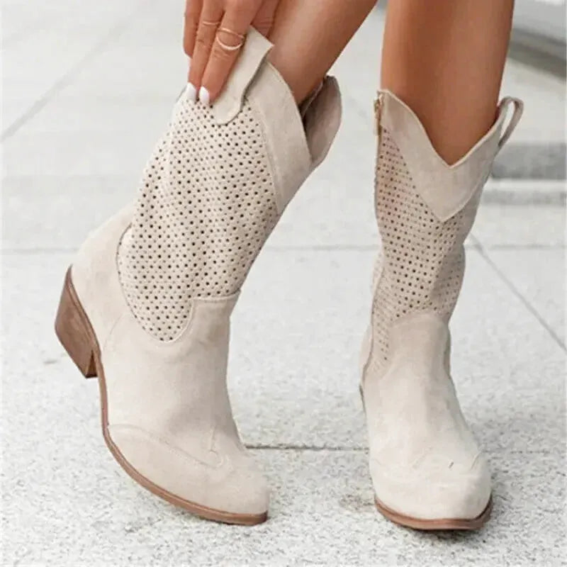 BARB Cowgirl Boots - Yehaw | Beige - Yehaw