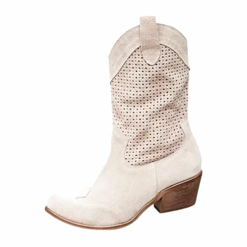 BARB Cowgirl Boots - Yehaw | Beige - Yehaw