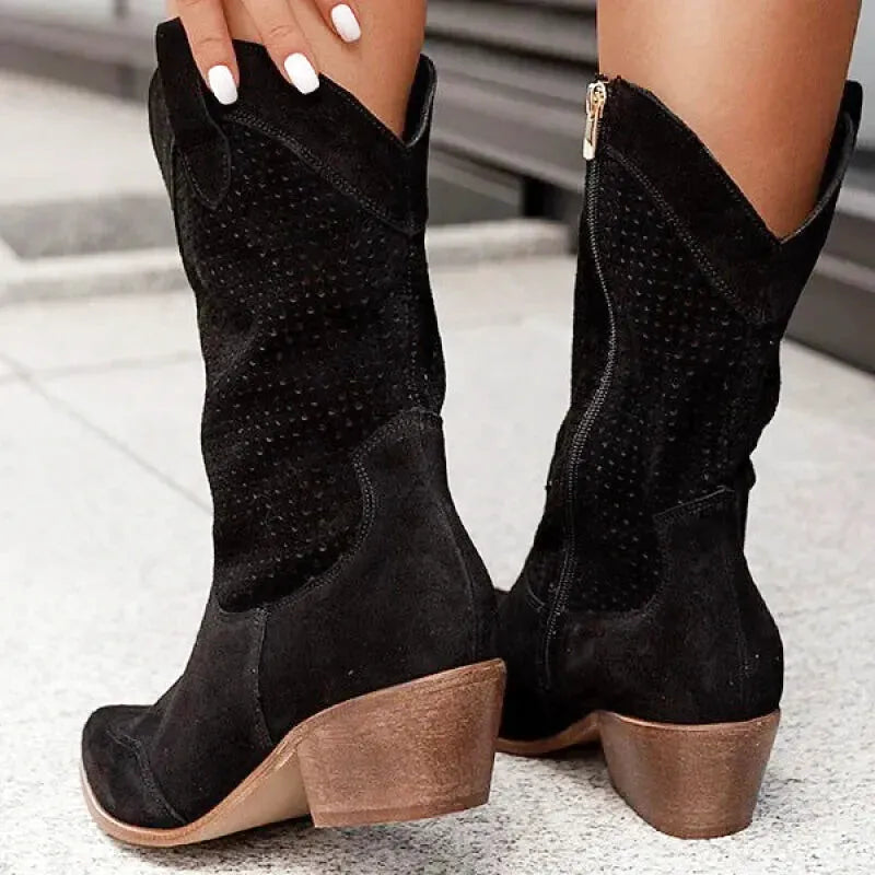 BARB Cowgirl Boots - Yehaw | Black - Yehaw