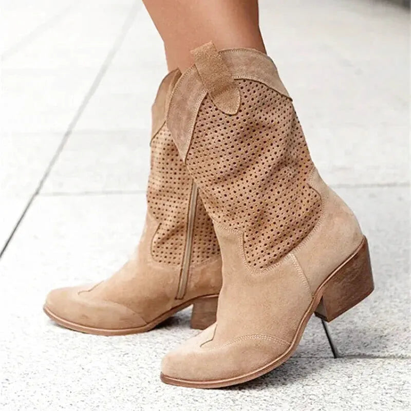 BARB Cowgirl Boots - Yehaw | Light Brown - Yehaw