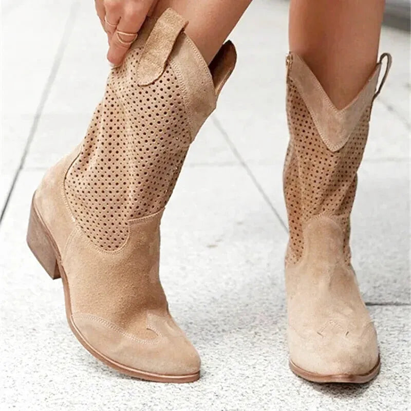 BARB Cowgirl Boots - Yehaw | Light Brown - Yehaw