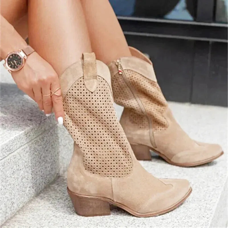 BARB Cowgirl Boots - Yehaw | Light Brown - Yehaw