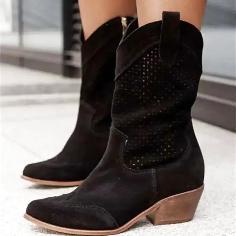 BARB Cowgirl Boots - Resistant PU leather | Elegance & Stability - Yehaw