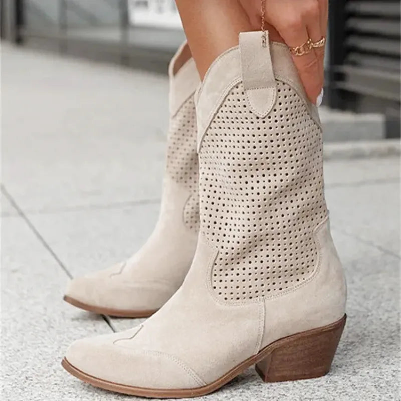 BARB Cowgirl Boots - Resistant PU leather | Elegance & Stability - Yehaw