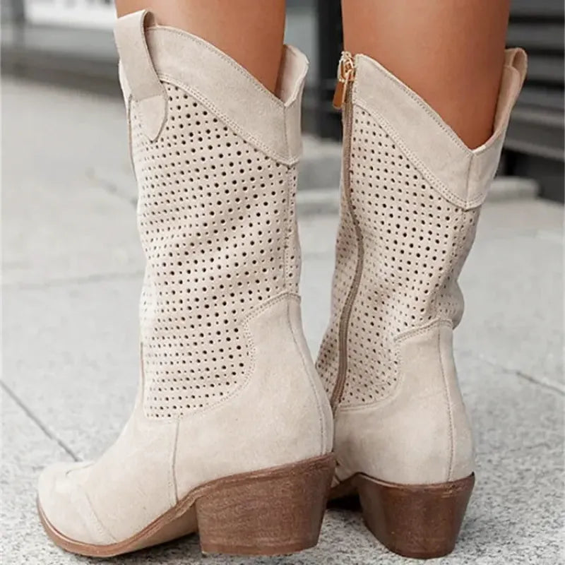 BARB Cowgirl Boots - Resistant PU leather | Elegance & Stability - Yehaw