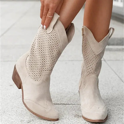 BARB Cowgirl Boots - Resistant PU leather | Elegance & Stability - Yehaw